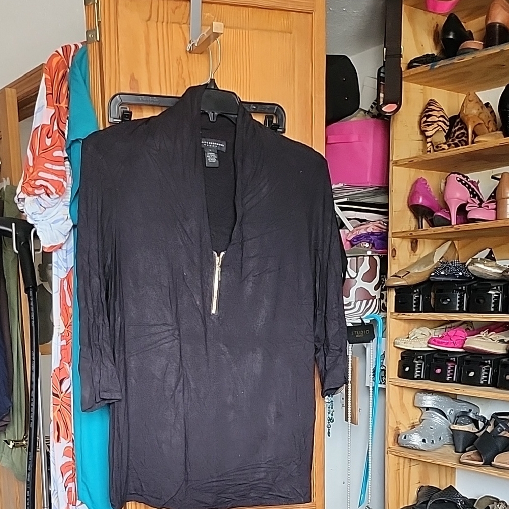Grace Elements Charcoal Blouse